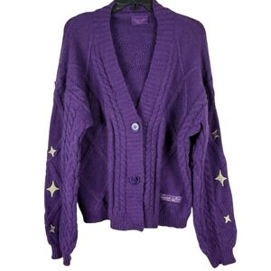 Taylor Swift Speak Now Taylor's Version Purple Knit Cardigan Size M/L Preppy